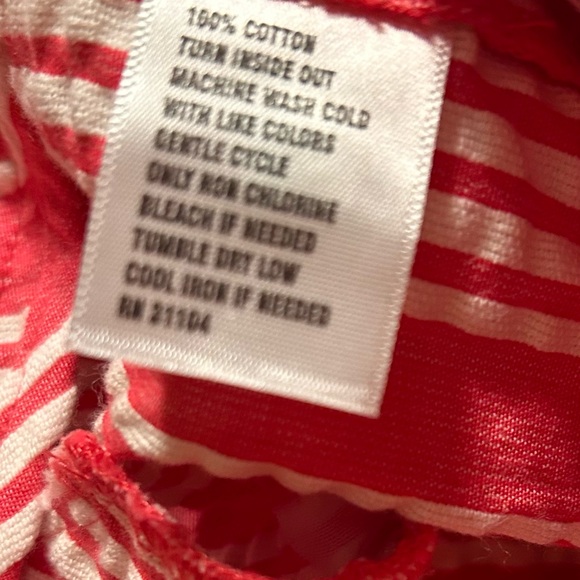 Crown & Ivy Curvy Shorts Size 16w Pink with White Stripes and Scalloped Hemline - Picture 6 of 6